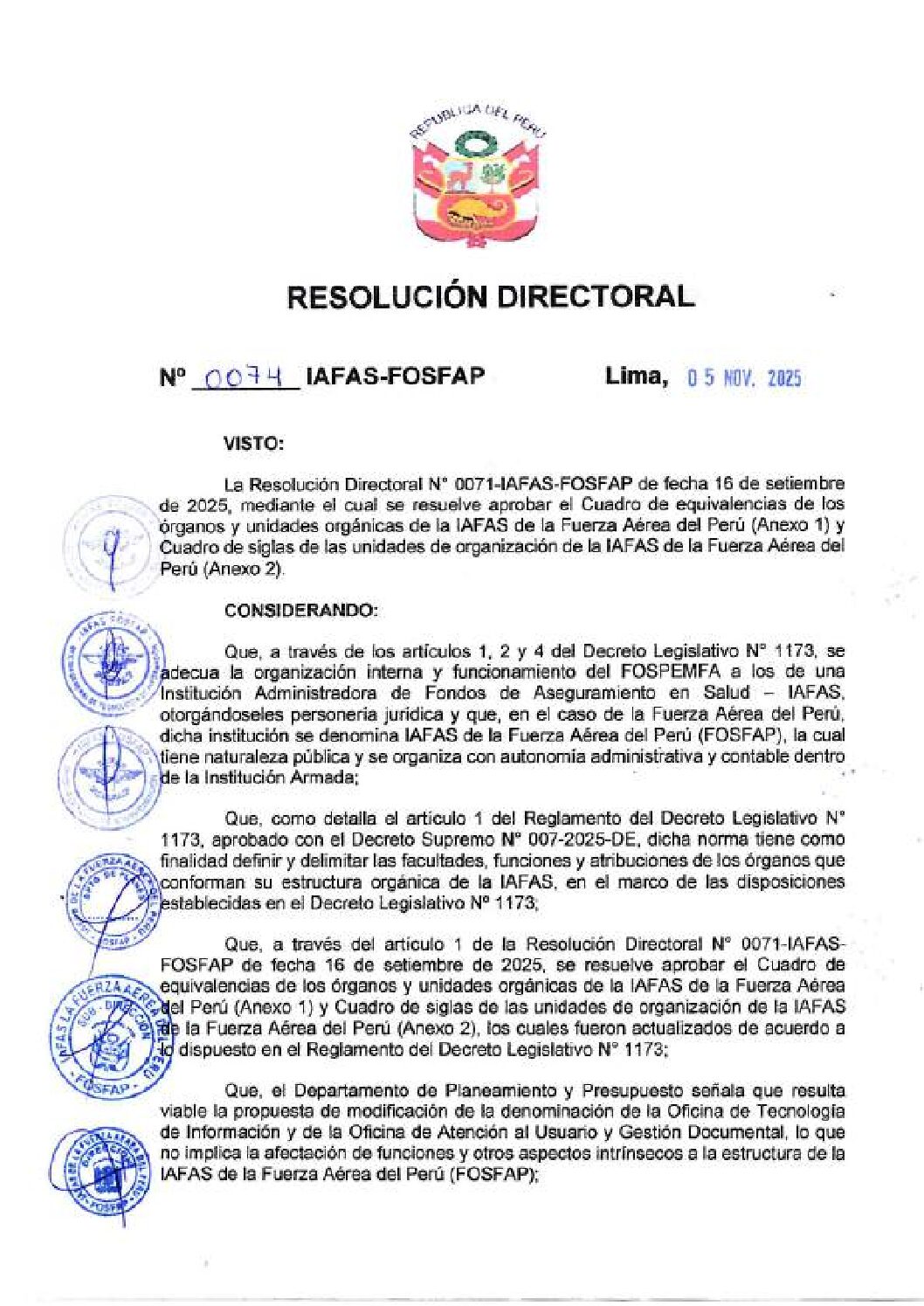 MODIFICACION CUADRO DE EQUIVALENCIAS DEPARTAMENTOS